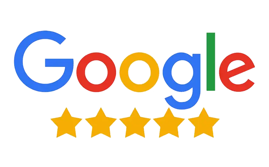A five-star Google review with a green checkmark, indicating high customer satisfaction.